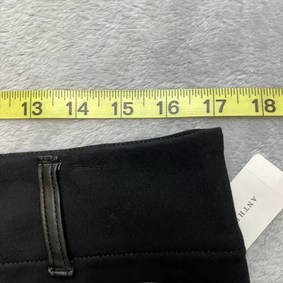 Maeve Colette Pants Womens 33T Black Cropped Wide Leg Merrick White NWT $130 - Picture 8 of 11